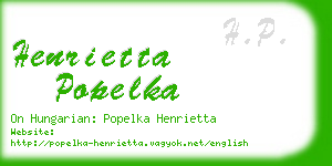 henrietta popelka business card